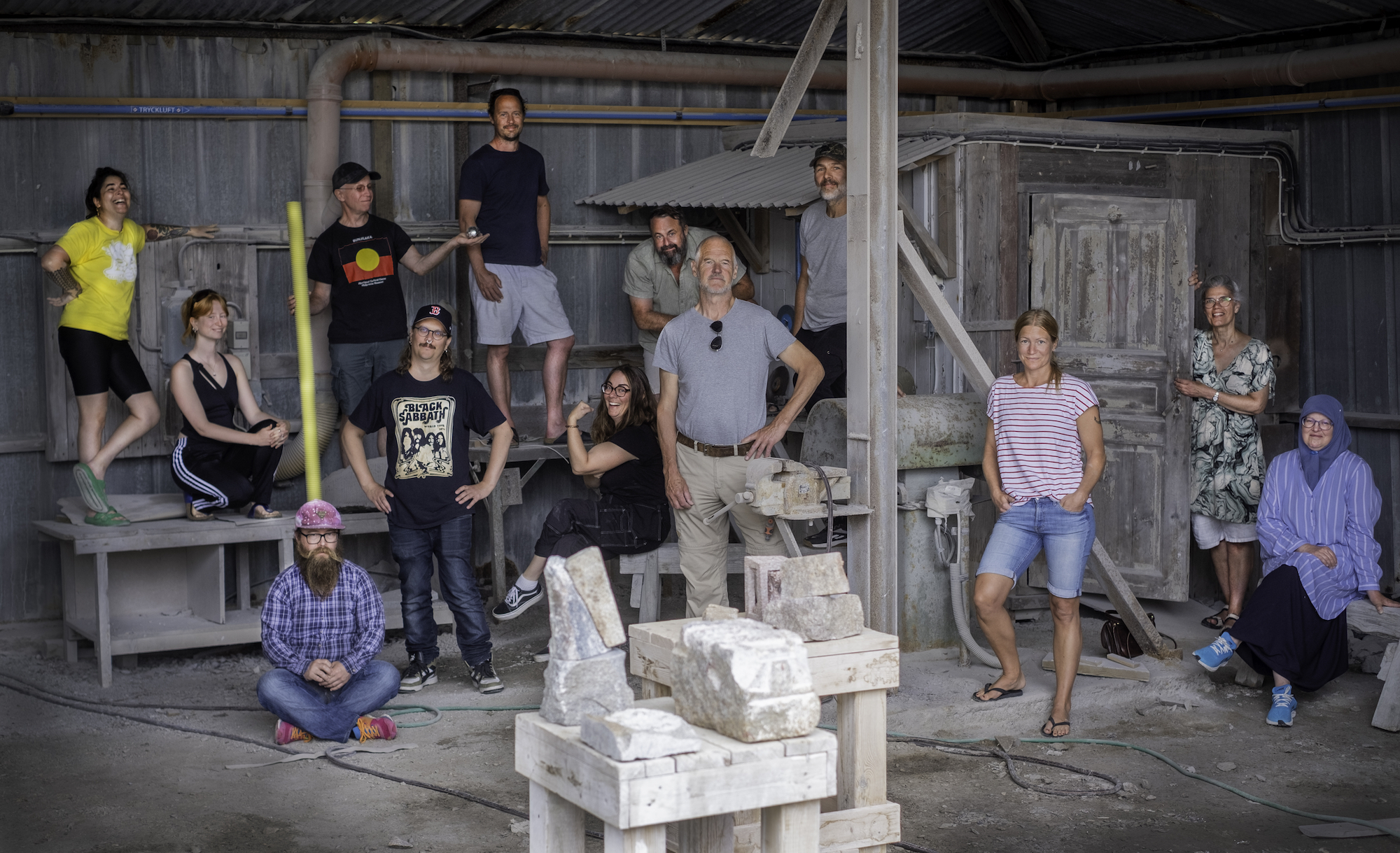 Gruppsbild av Grunden till stenhantverk 2023